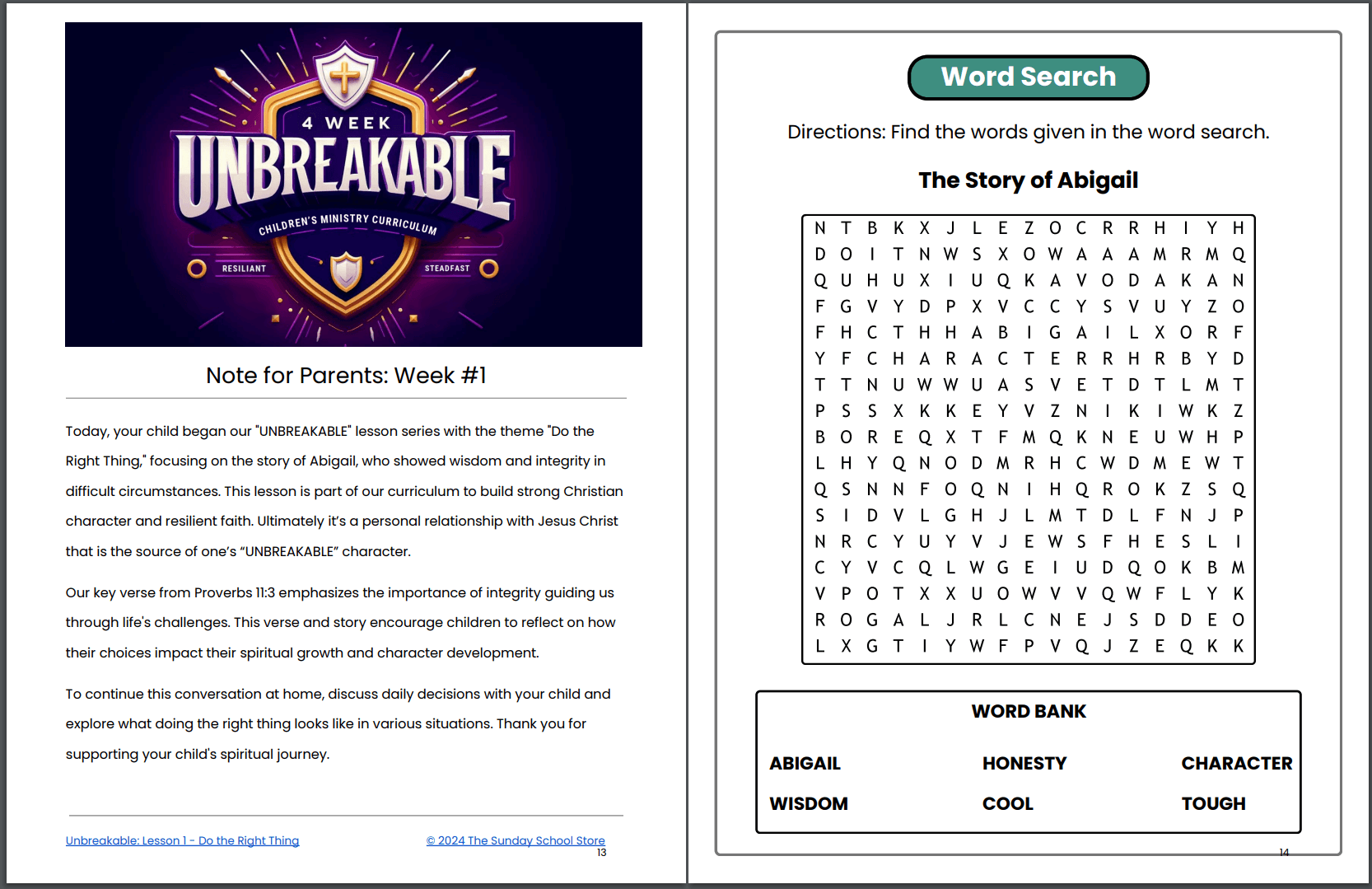Unbreakable: 4-Week Children’s Ministry Curriculum on Christian Character for Kids - Image 8
