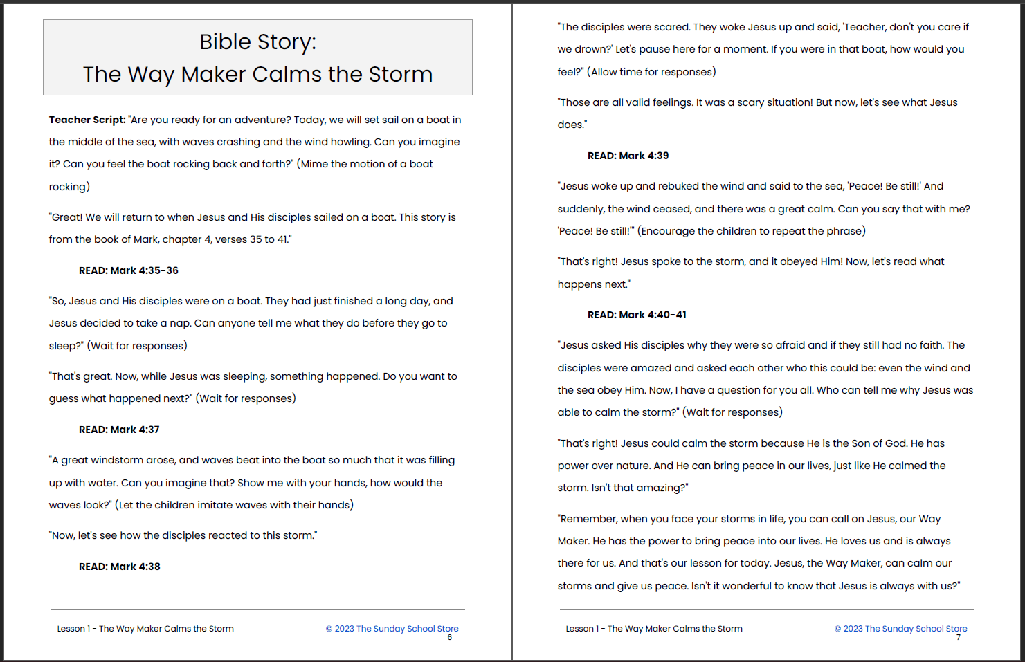 Walking with the Way Maker: 5-Lesson Sunday School Curriculum for Kids Ministry - Image 11