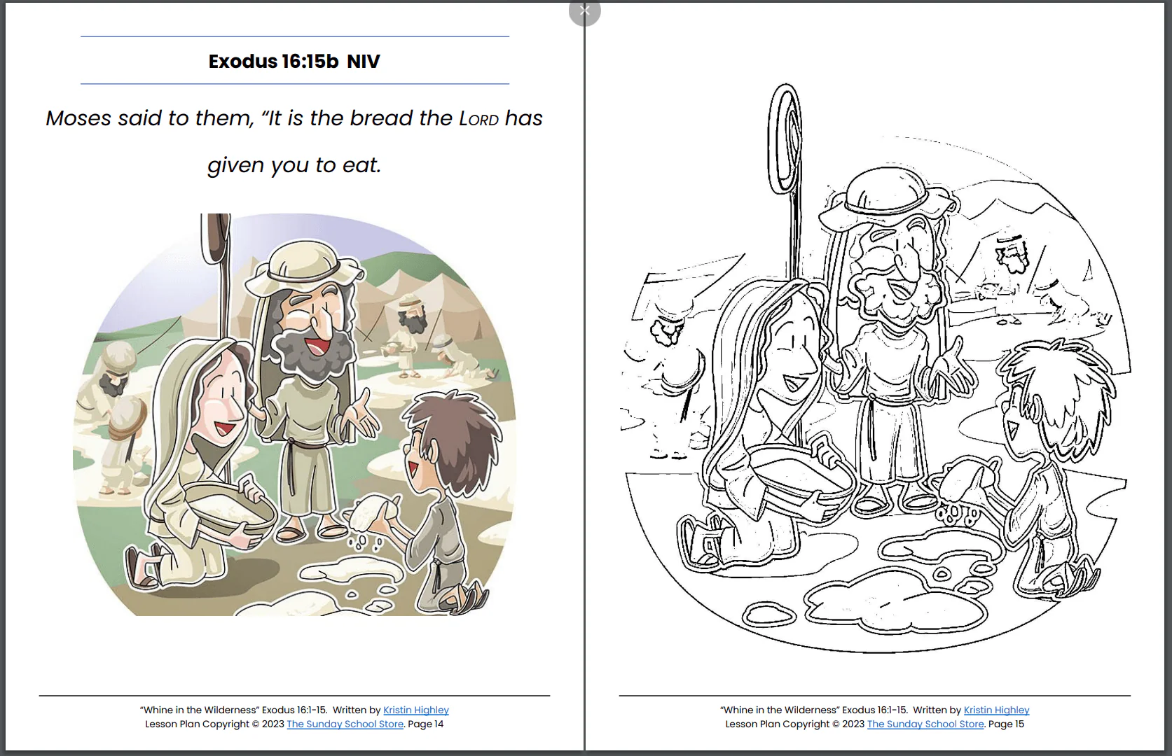 Whine in the Wilderness (Exodus 16:1-26, 31, 35) 1Printable Bible Lesson & Sunday School Activities - Image 9